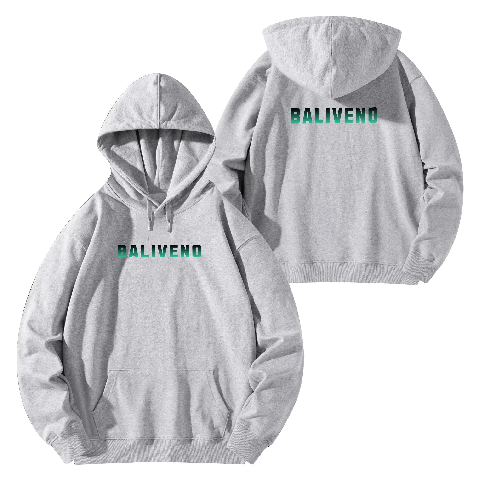 Baliveno Luxurious Unisex Cotton Hoodie, with logos printed on the Front & Back. - BALIVENO