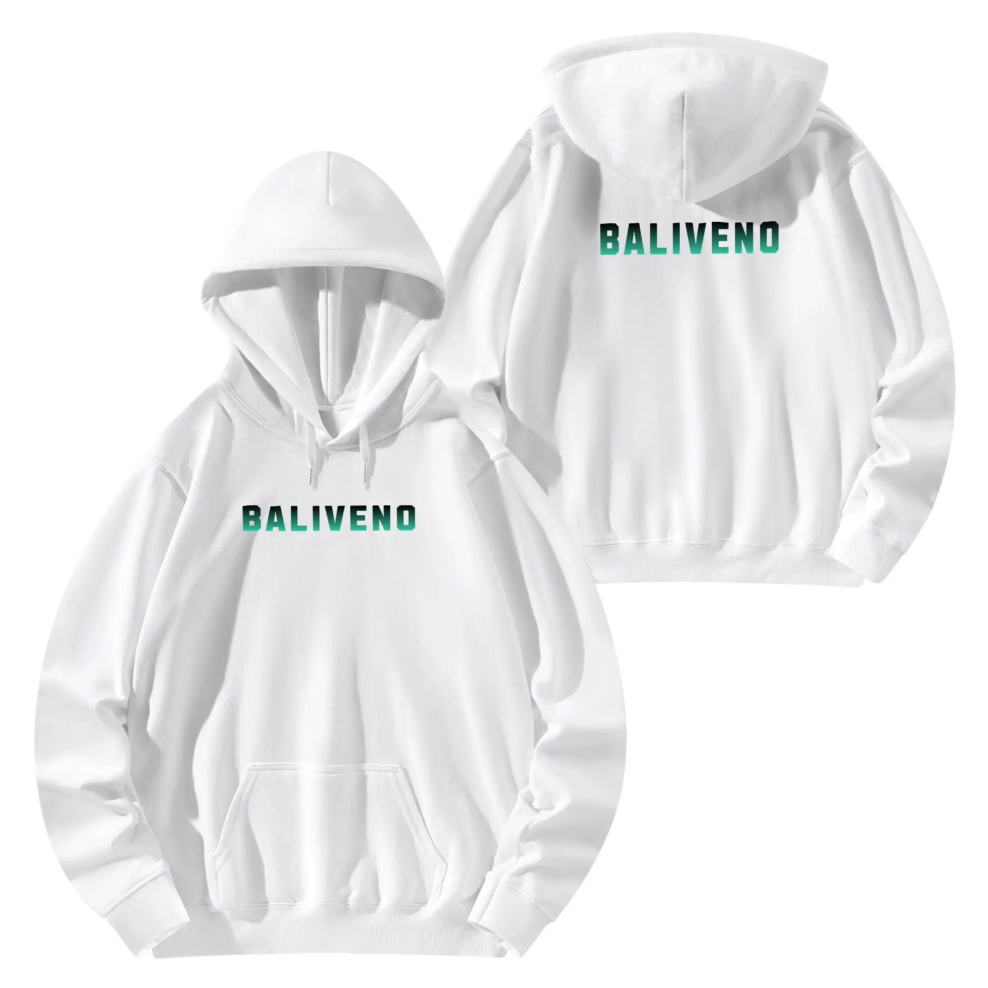 Baliveno Luxurious Unisex Cotton Hoodie, with logos printed on the Front & Back. - BALIVENO