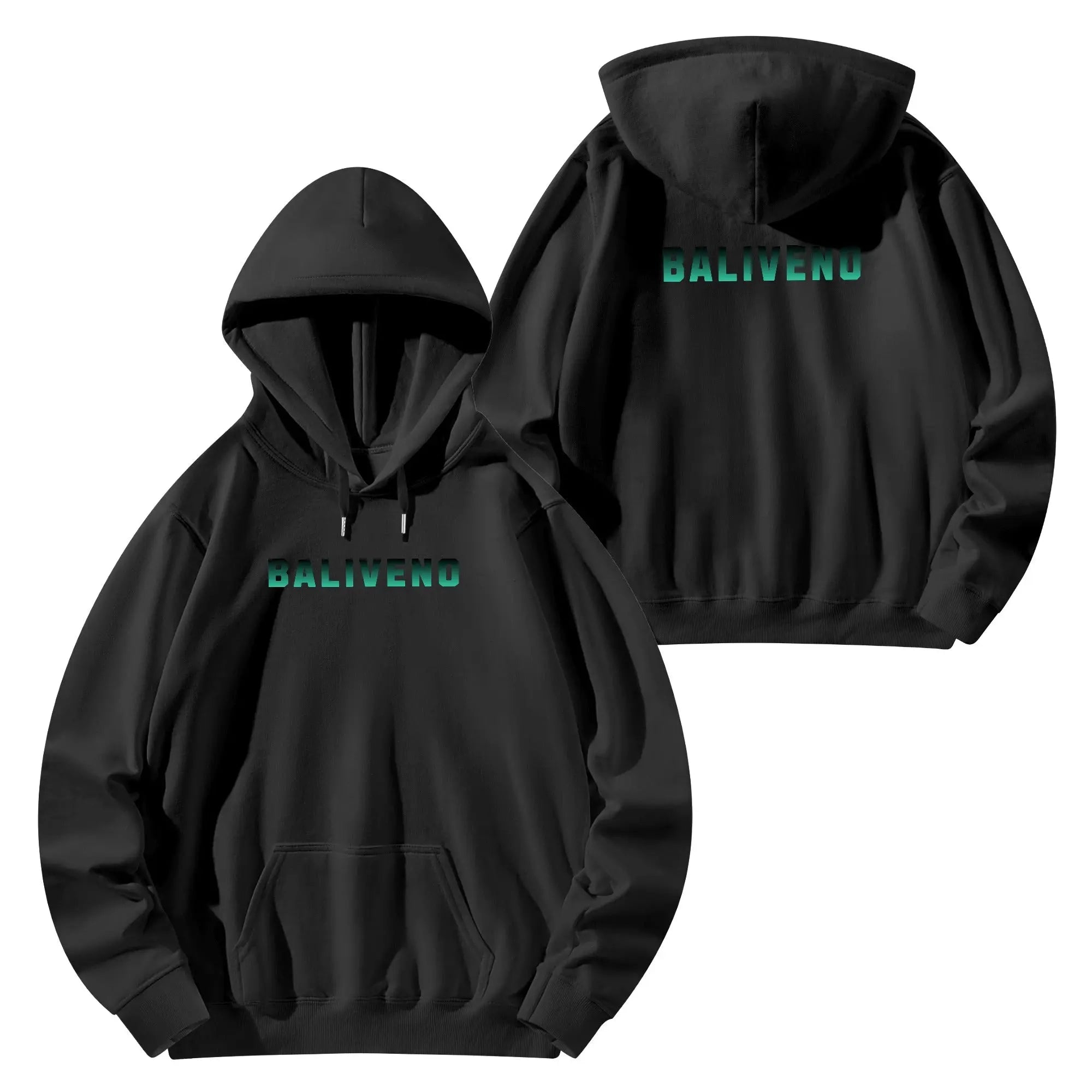 Baliveno Luxurious Unisex Cotton Hoodie, with logos printed on the Front & Back. - BALIVENO