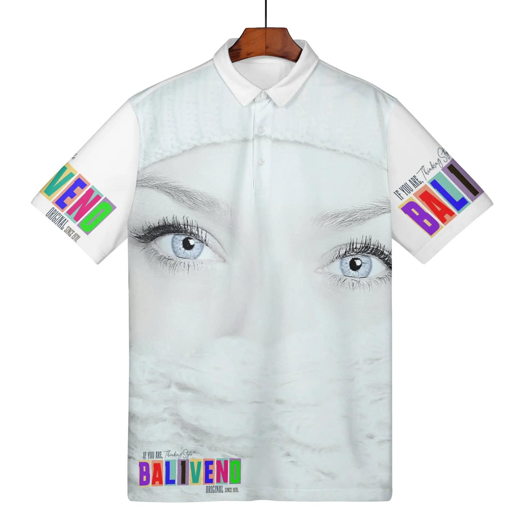 Baliveno Womens All Over Print minimalist Polo Shirt - BALIVENO