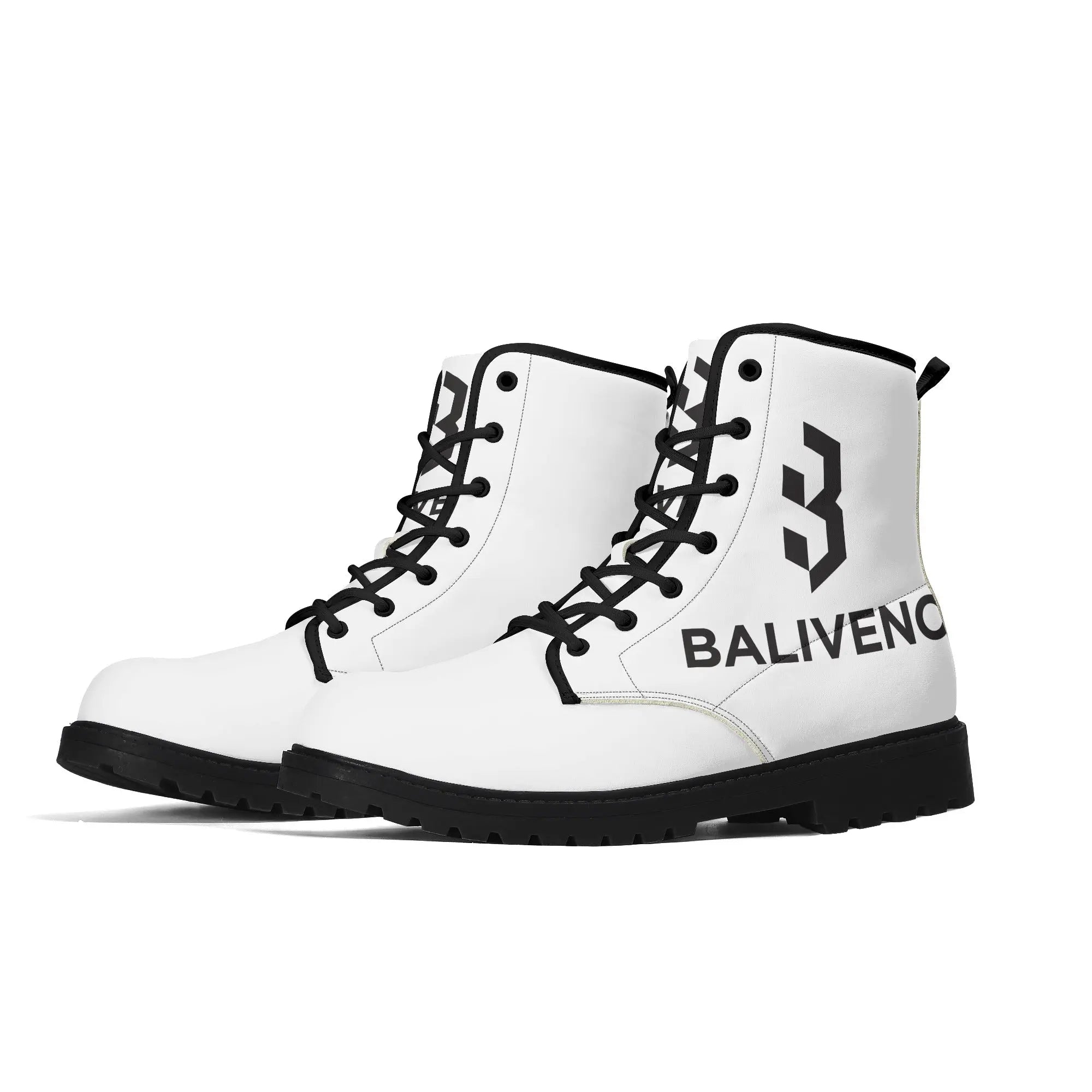 Baliveno Mens Upgraded Black Out sole Leather Boots - BALIVENO