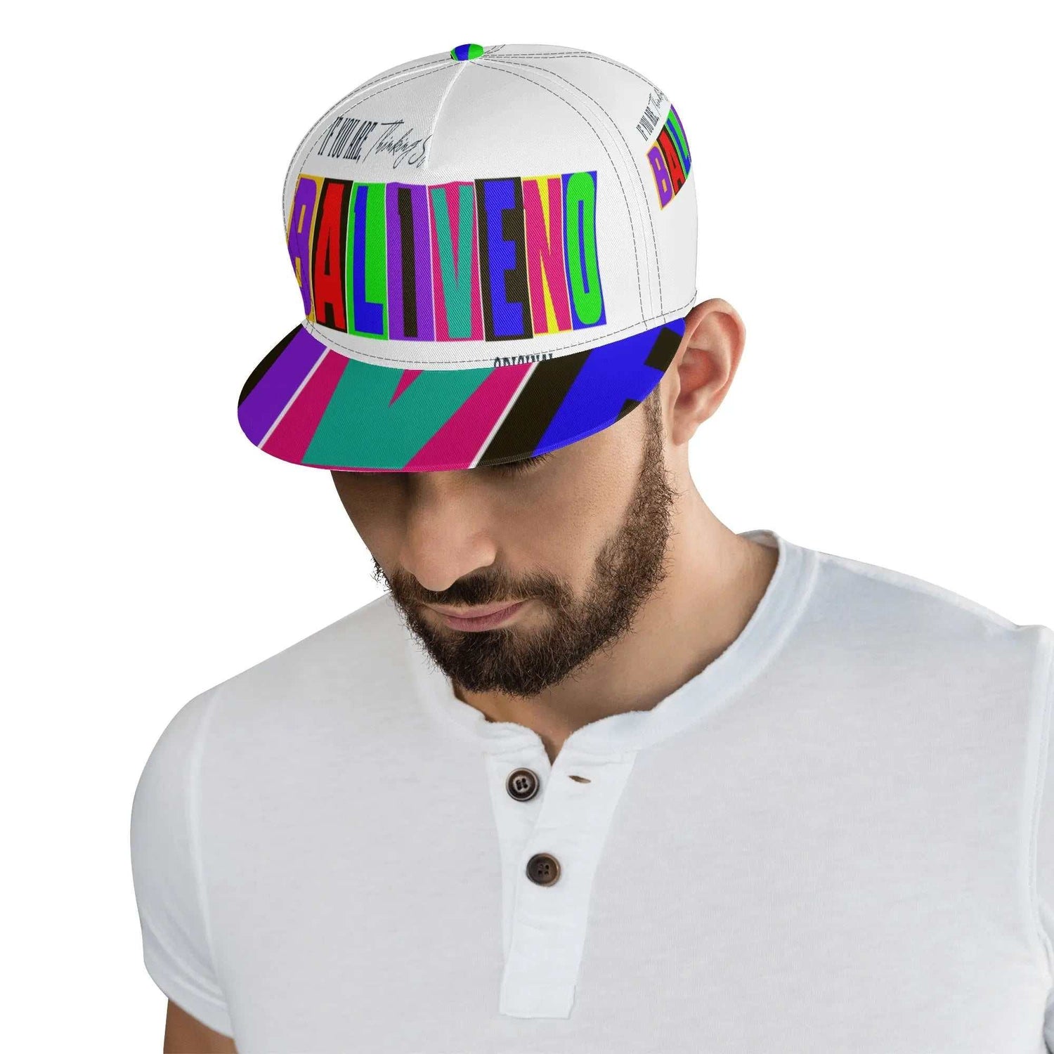 Baliveno All Over Printing Classic Snap backs capBaliveno All Over Printing Classic Snap backs capMake a bold statement with the trendy Baliveno All Over Print Snapback Hat. This fashionable casual baseball cap features an eye-catching allover printed design on h[Bal]
