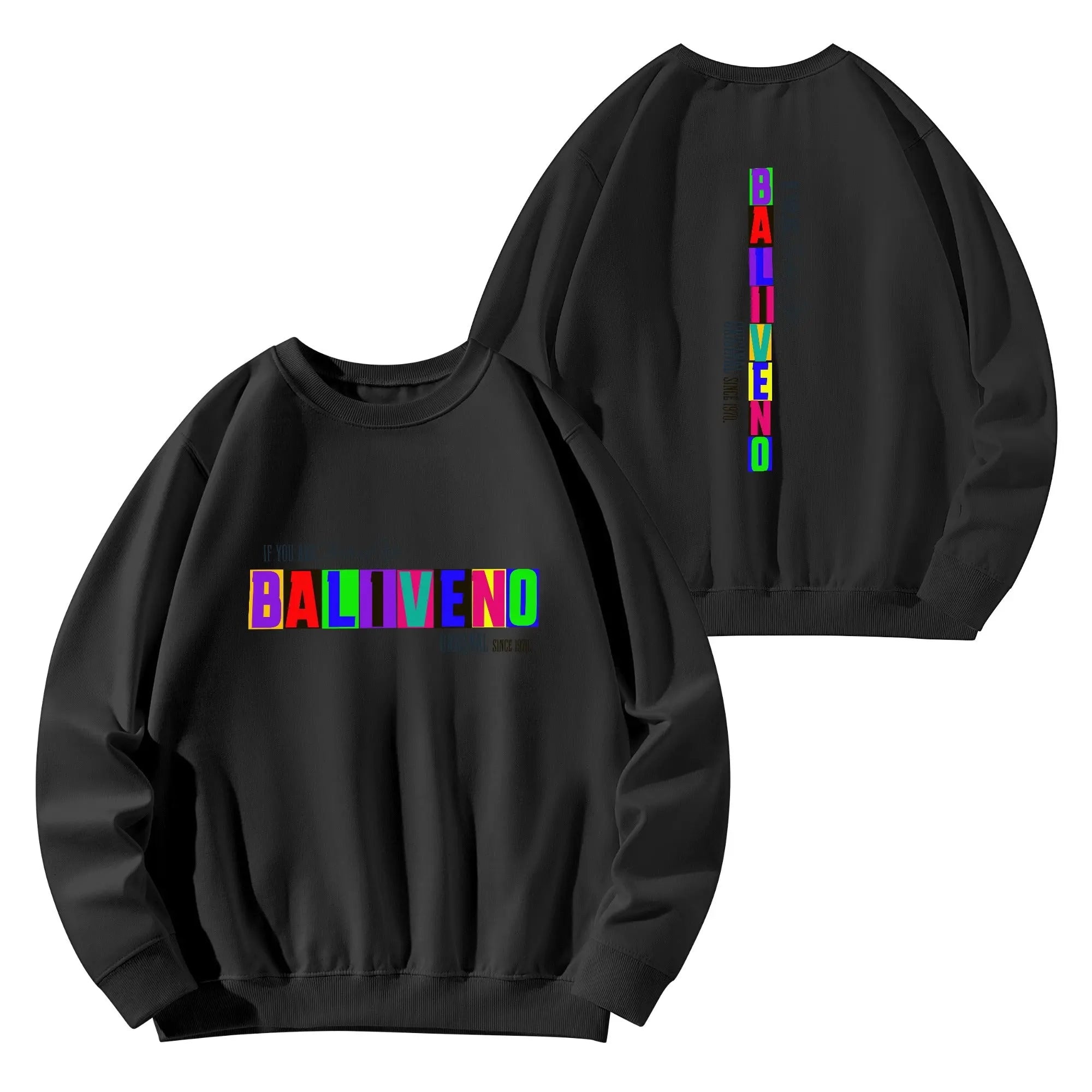 Baliveno Front & Back Printing Unisex Cotton Sweatshirt for all luxury  fashion enthusiast. - BALIVENO