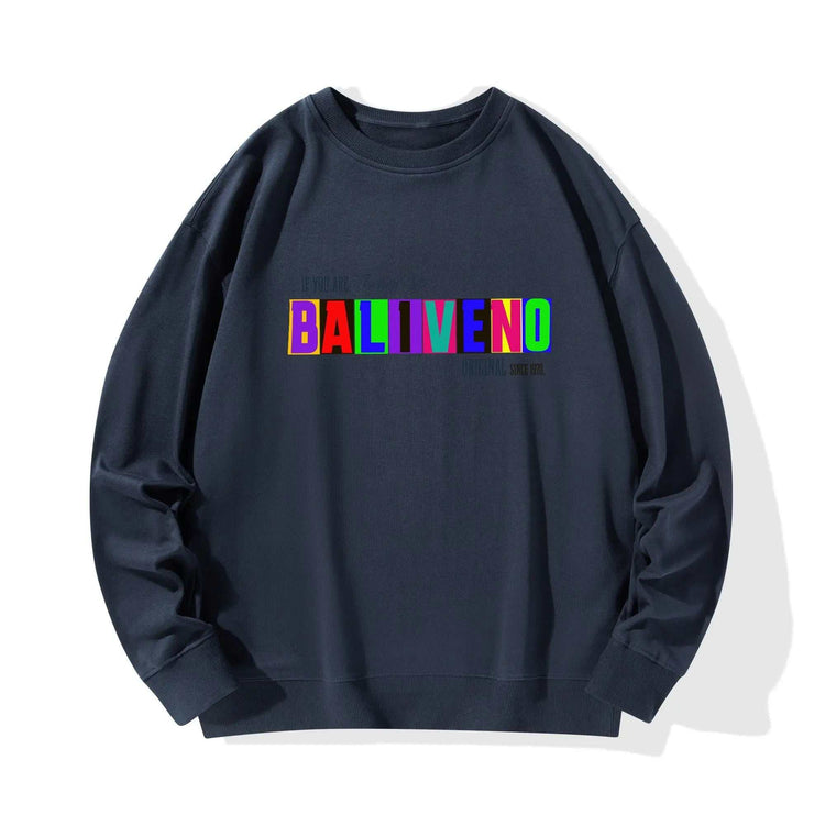 Baliveno Front & Back Printing Unisex Cotton Sweatshirt for all luxury* Made from soft and comfortable cotton fabric, perfect for both men and women.* Features four vibrant and unique customized printing designs on the front and back.*BALIVENO FASHION HOUSE LTDBaliveno Front & Back Printing Unisex Cotton Sweatshirt for all luxury  fashion enthusiast.Baliveno