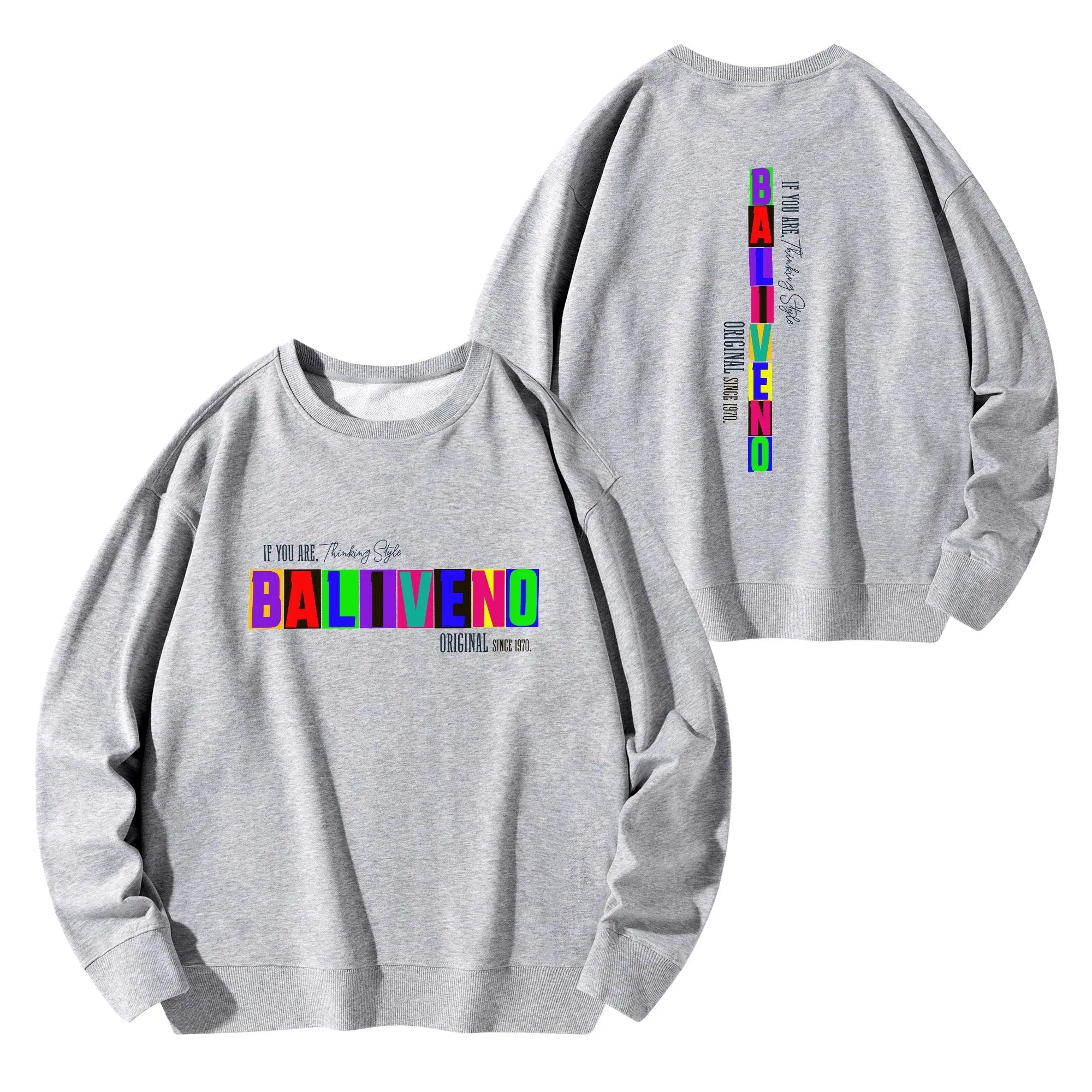 Baliveno Front & Back Printing Unisex Cotton Sweatshirt for all luxury  fashion enthusiast. - BALIVENO