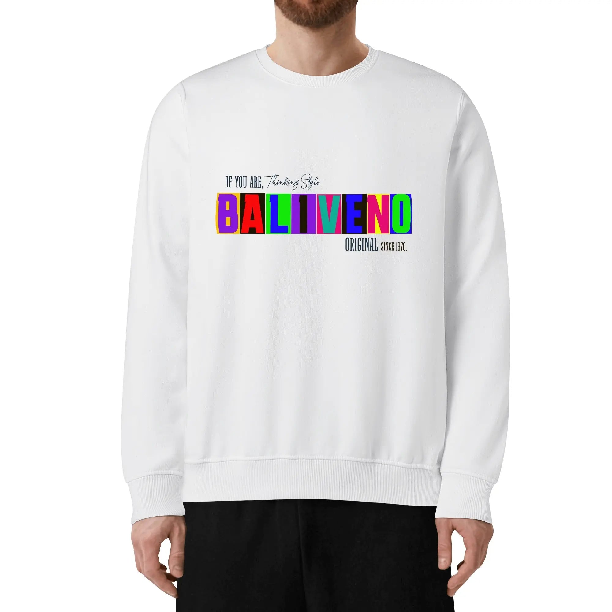 Baliveno Front & Back Printing Unisex Cotton Sweatshirt for all luxury  fashion enthusiast. - BALIVENO