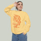Law of Identity Sweatshirt — Abstract Orange Tree Face Graphic Crewneck