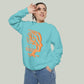 Law of Identity Sweatshirt — Abstract Orange Tree Face Graphic Crewneck