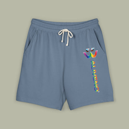 Baliveno Rainbow Fleece Sweat Shorts — Lightweight Garment-Dyed Lounge Shorts