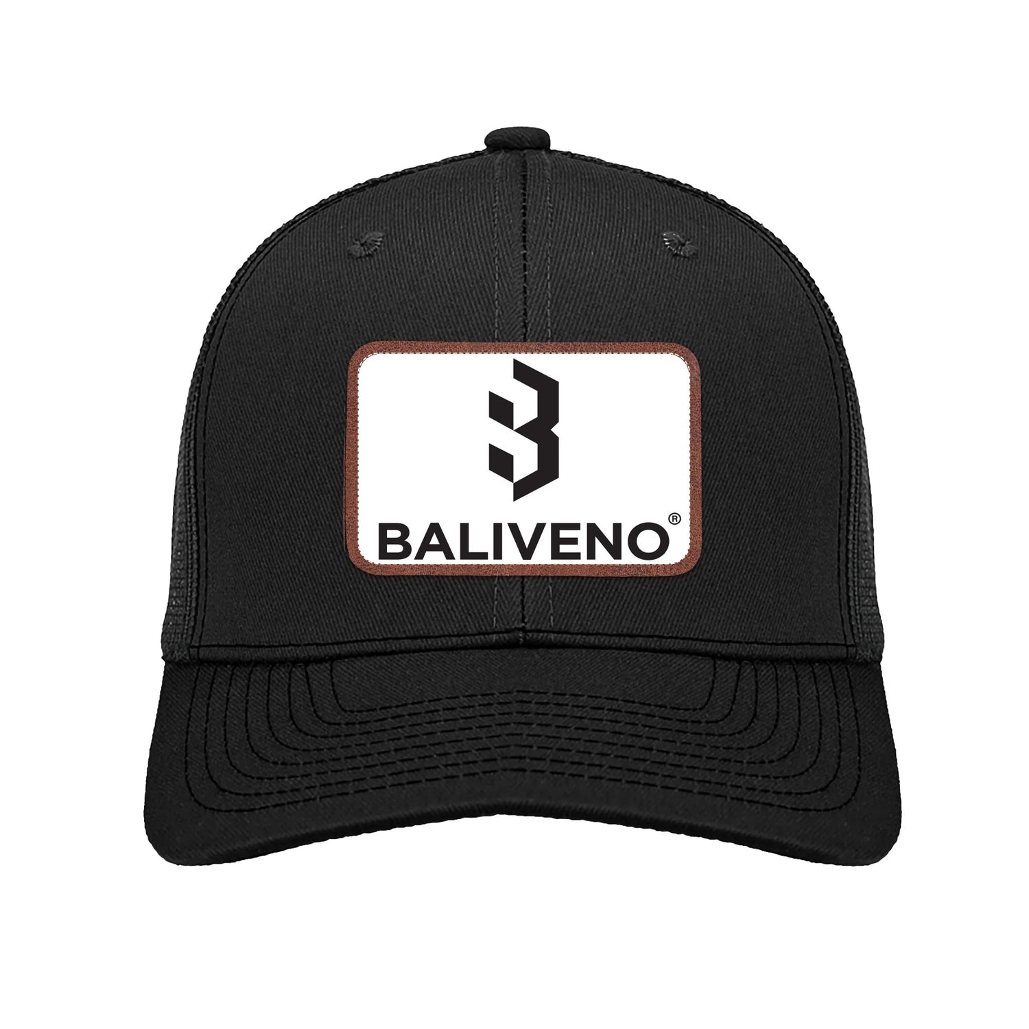 Funny trucker cap with leather patch, stylish black Baliveno cap, perfect gag gift for dad! 🎉🧢