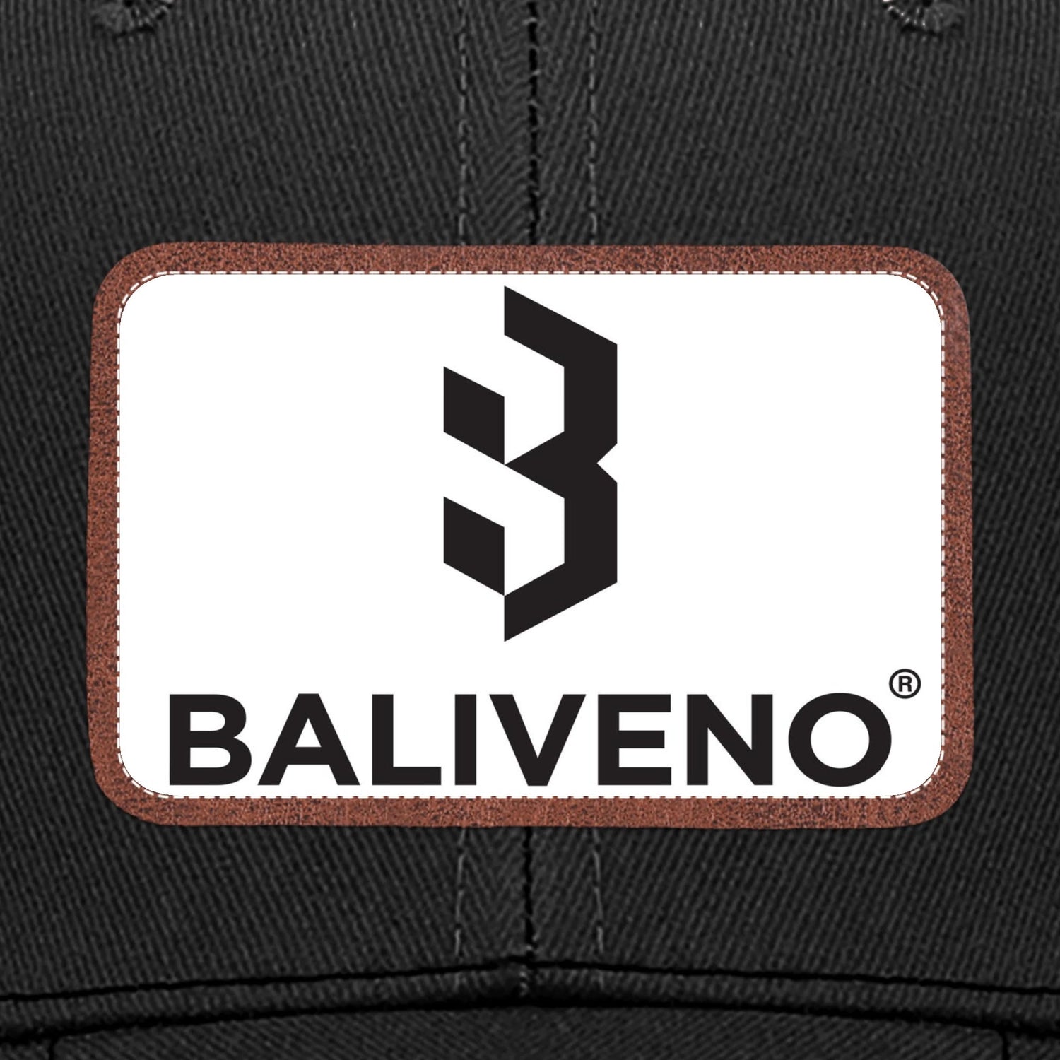 Funny trucker cap with leather patch featuring Baliveno logo, perfect for sarcastic humor! 😂🧢