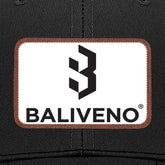 Funny trucker cap with leather patch featuring Baliveno logo, perfect for sarcastic humor! 😂🧢