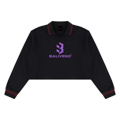 Baliveno Women’s Crop Collared Sweatshirt