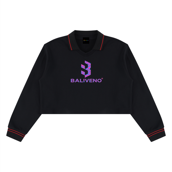 Baliveno Women’s Crop Collared Sweatshirt