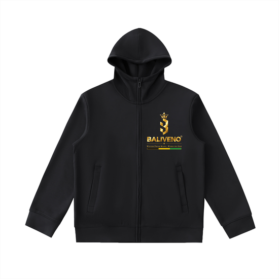Baliveno Essential Heavyweight High Neck  Zip-Up Hoodie