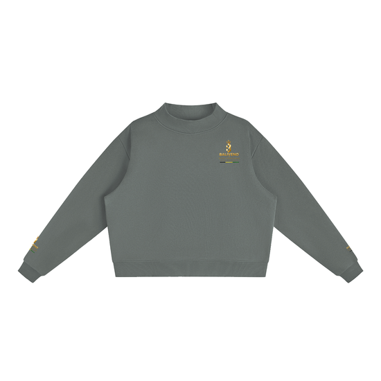 Baliveno Luxury Essential Fleece Mock-Neck Crew Sweatshirt