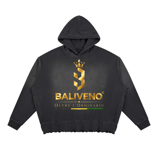 Baliveno Unisex Sunfade Ripped Boxy Hoodie