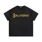 BALIVENO Vintage Wash Cotton T-Shirt in black with gold logo, perfect for casual and sporty looks. 🖤👕 