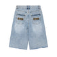 Baliveno Men’s Vintage Wide Leg Denim Shorts