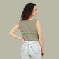 Sunflower "Be Happy" Tank Top — Floral Summer Casual Tank Top