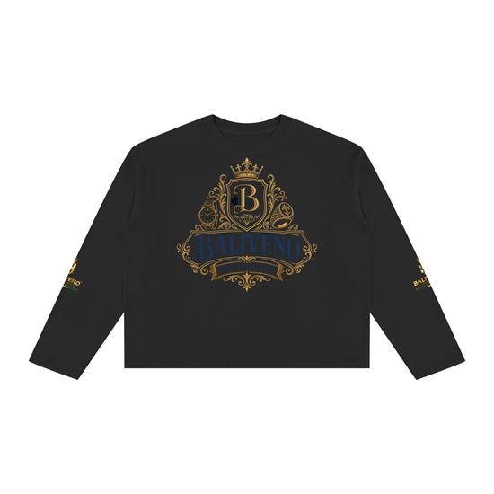 Baliveno Unisex Vintage Wash Long Sleeve Boxy T-Shirt