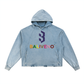 Vintage Washed Frayed-Hem Hoodie
