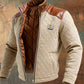 Mens Fleece-Lined Thickened Loose-Fit Wrinkle-Resistant Hooded Jacket