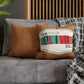 Balivene Vintage Badge Square Pillowcase – Retro Coastal Throw Pillow Cover