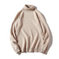 New Solid Black Knitted Mens Fleece-lined Base Layer