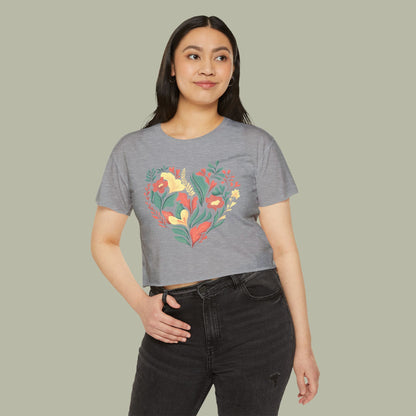 Baliveno Floral Heart Crop Top