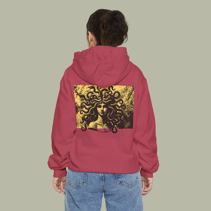 Cursed Fate Hoodie — "Chase Dreams" Graphic Hoodie with Medusa Back Art