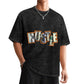 Baliveno hustle wash off shoulder short-sleeved T-shirt
