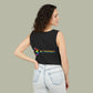 Sunflower "Be Happy" Tank Top — Floral Summer Casual Tank Top