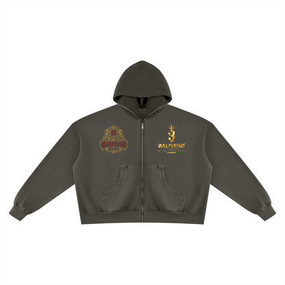 Baliveno Unisex Vintage Wash Fleece Boxy Hoodie