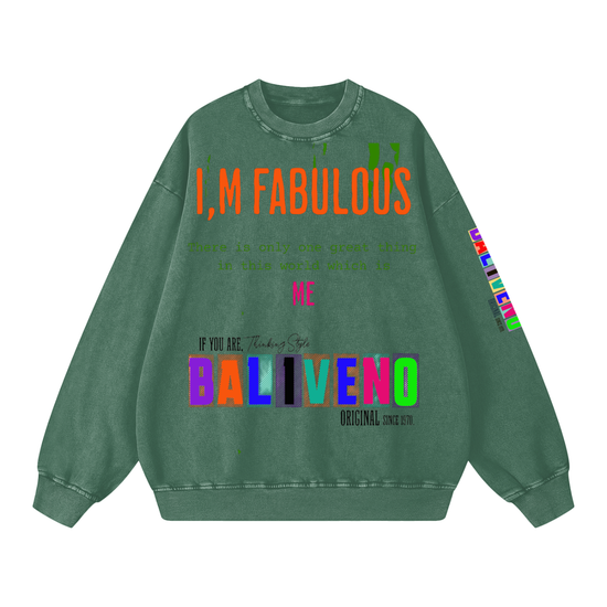 Baliveno Premium Snow Washed Oversized Sweatshirt