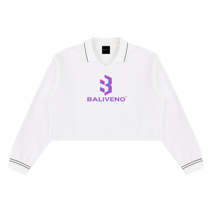 Baliveno Women’s Crop Collared Sweatshirt