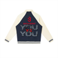 Contrast Raglan Sleeve Baseball Jacket