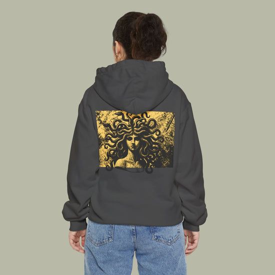 Cursed Fate Hoodie — "Chase Dreams" Graphic Hoodie with Medusa Back Art