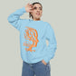 Law of Identity Sweatshirt — Abstract Orange Tree Face Graphic Crewneck