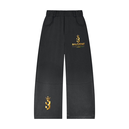 Baliveno Unisex Sunfade Paneled Barrel Leg Sweatpants