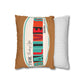 Balivene Vintage Badge Square Pillowcase – Retro Coastal Throw Pillow Cover