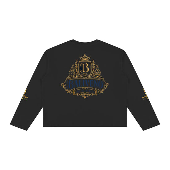 Baliveno Unisex Vintage Wash Long Sleeve Boxy T-Shirt