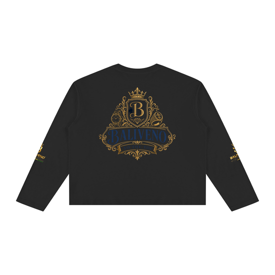 Baliveno Unisex Vintage Wash Long Sleeve Boxy T-Shirt