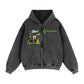 Baliveno Zip-Through Boxy Fleece Hoodie