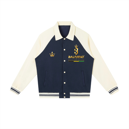 Baliveno Contrast Raglan Sleeve Baseball Jacket