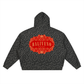Unisex Leopard Print Waffle Full Zip Hoodie