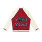 Contrast Raglan Sleeve Baseball Jacket