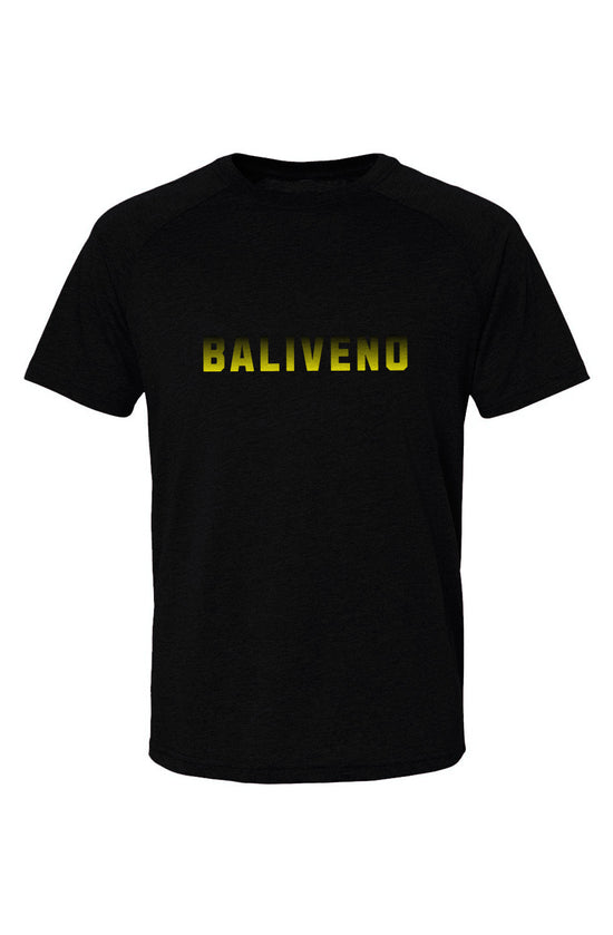 Heather Raglan Tee with Baliveno logo, combining comfort and style with raglan sleeves and heathered texture.