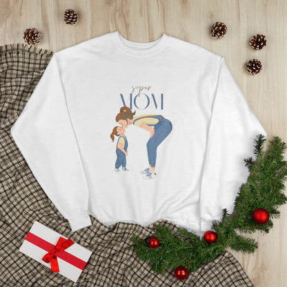 Super Mom Crewneck Sweatshirt – "Super MOM" Illustration