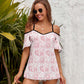 Casual Ladies Off Shoulder Sling Short Sleeve Top
